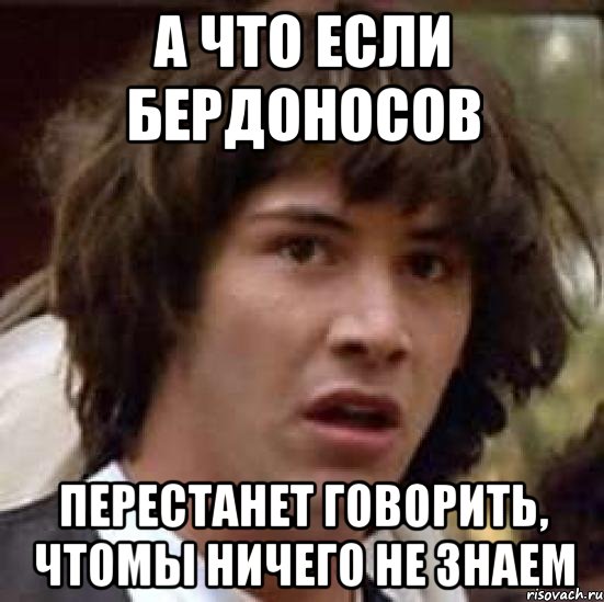 а что если бердоносов перестанет говорить, чтомы ничего не знаем, Мем А что если (Киану Ривз)