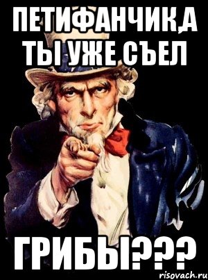 петифанчик,а ты уже съел грибы???, Мем а ты