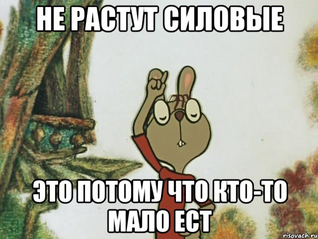 не растут силовые это потому что кто-то мало ест