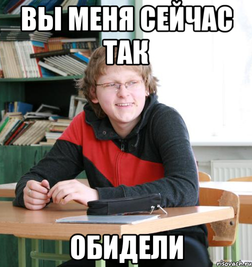 вы меня сейчас так обидели
