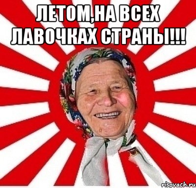 летом,на всех лавочках страны!!! , Мем  бабуля