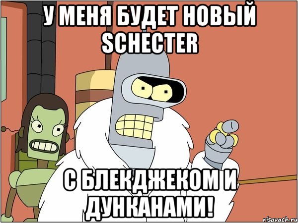 у меня будет новый schecter с блекджеком и дунканами!