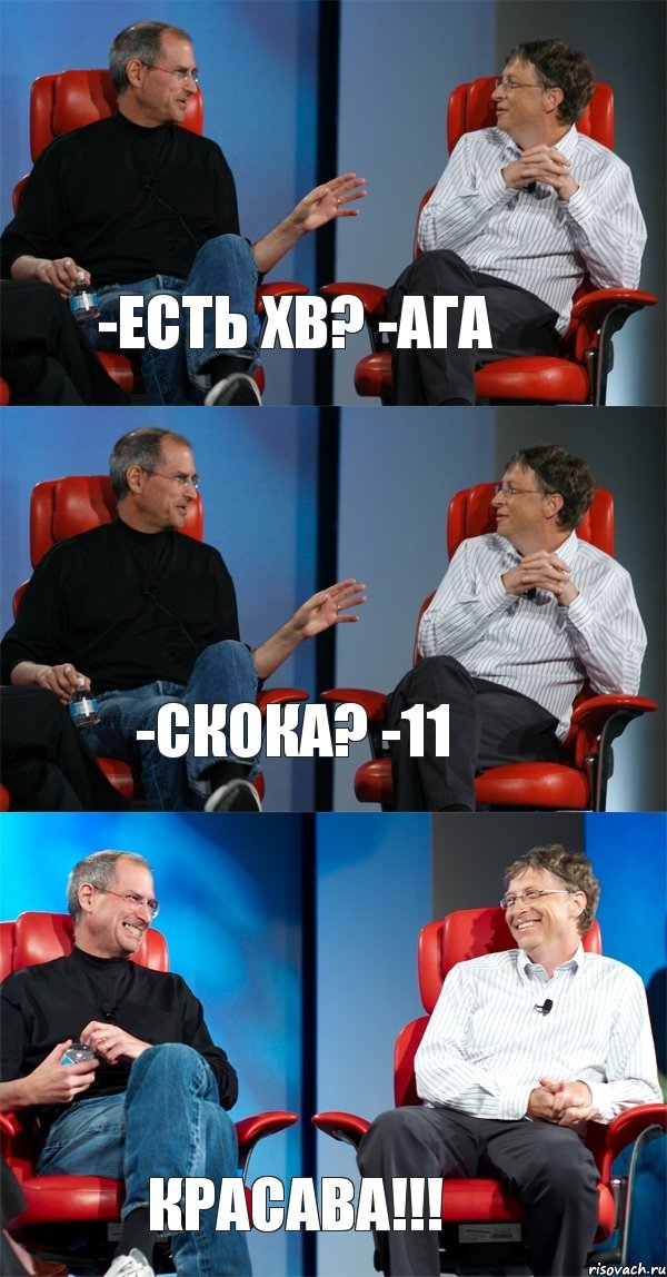 -Есть хв? -Ага -Скока? -11 Красава!!!, Комикс Стив Джобс и Билл Гейтс (3 зоны)