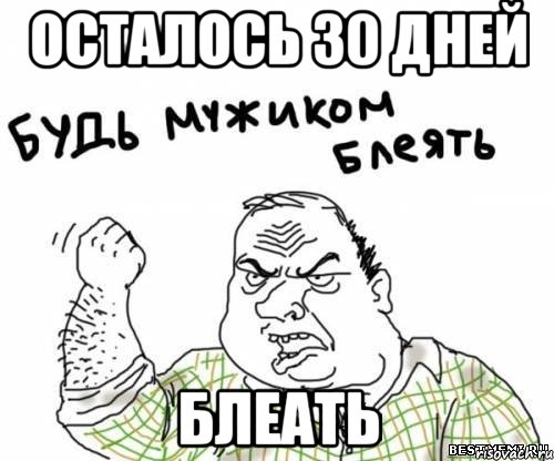 осталось 30 дней блеать, Мем блять