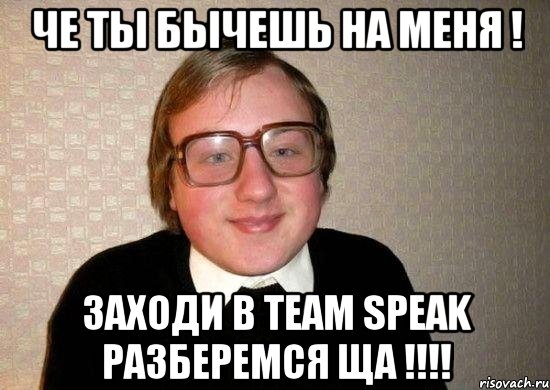 че ты бычешь на меня ! заходи в team speak разберемся ща !!!, Мем Ботан