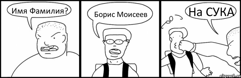 Имя Фамилия? Борис Моисеев На СУКА, Комикс Быдло и школьник