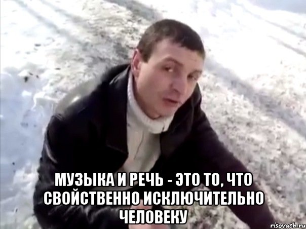  музыка и речь - это то, что свойственно исключительно человеку, Мем Четко