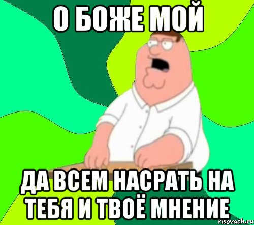 о боже мой да всем насрать на тебя и твоё мнение, Мем  Да всем насрать (Гриффин)