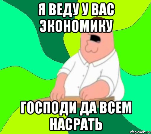 я веду у вас экономику господи да всем насрать, Мем  Да всем насрать (Гриффин)