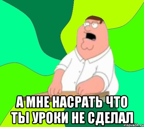  а мне насрать что тьі уроки не сделал, Мем  Да всем насрать (Гриффин)