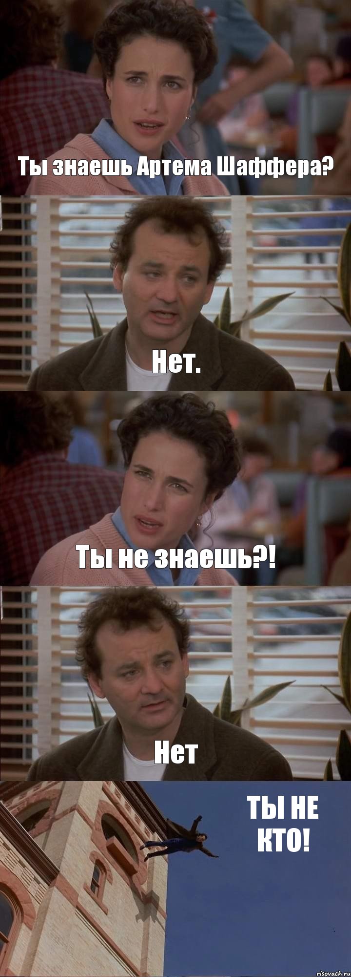 Ты знаешь Артема Шаффера? Нет. Ты не знаешь?! Нет ТЫ НЕ КТО!, Комикс День сурка