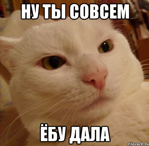 ну ты совсем ёбу дала
