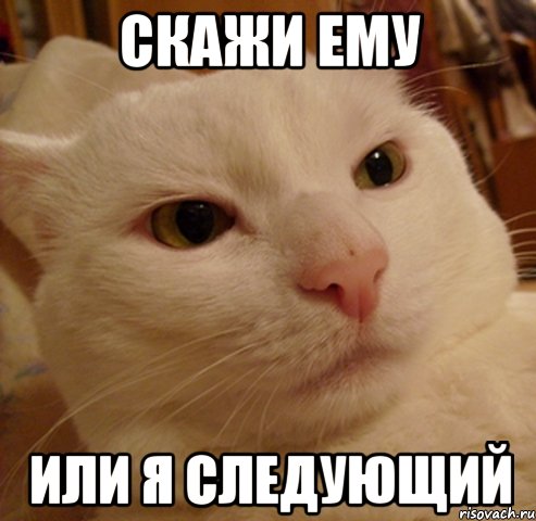 скажи ему или я следующий