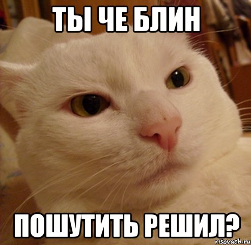ты че блин пошутить решил?