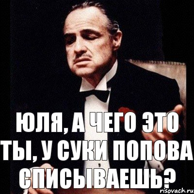 Юля, а чего это ты, у суки Попова списываешь?, Комикс Дон Вито Корлеоне 1