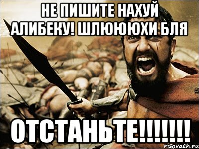 не пишите нахуй алибеку! шлюююхи бля отстаньте!!!, Мем Это Спарта