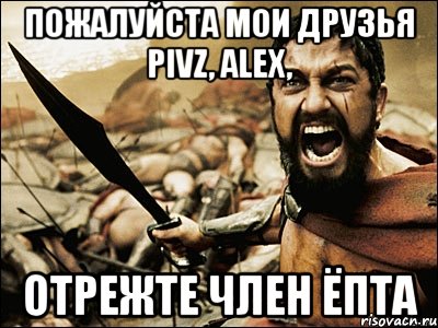 пожалуйста мои друзья pivz, alex, отрежте член ёпта, Мем Это Спарта