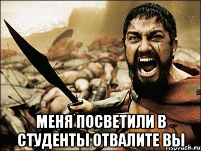  меня посветили в студенты отвалите вы, Мем Это Спарта