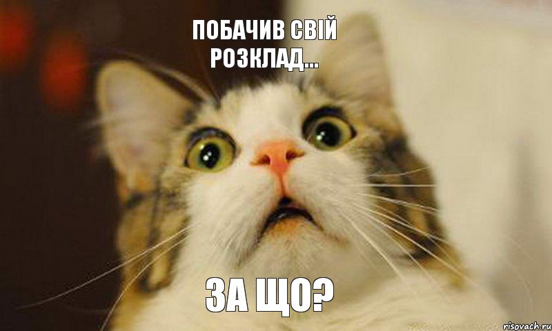 Побачив свій розклад... За що?
