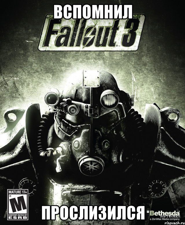 вспомнил прослизился, Мем Обложка Fallout 3
