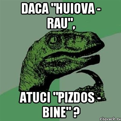 daca "huiova - rau", atuci "pizdos - bine" ?, Мем Филосораптор