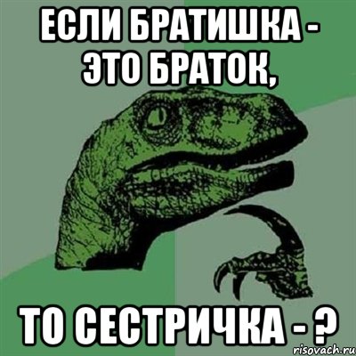 если братишка - это браток, то сестричка - ?, Мем Филосораптор