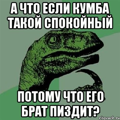 а что если кумба такой спокойный потому что его брат пиздит?, Мем Филосораптор