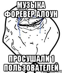 музыка форевер алоун просушали 1 пользователей, Мем Forever Alone