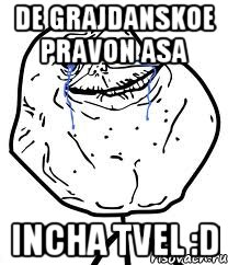 de grajdanskoe pravon asa incha tvel :d, Мем Forever Alone