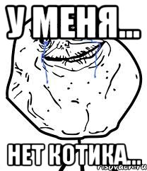 у меня... нет котика..., Мем Forever Alone