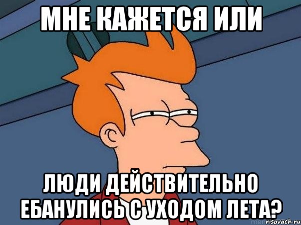 мне кажется или люди действительно ебанулись с уходом лета?, Мем  Фрай (мне кажется или)