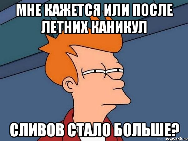 мне кажется или после летних каникул сливов стало больше?, Мем  Фрай (мне кажется или)