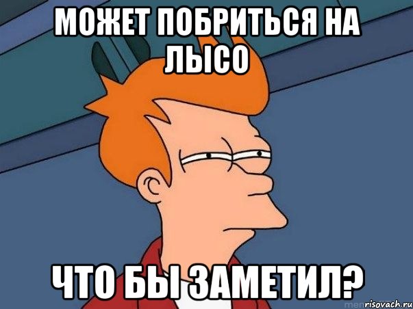 может побриться на лысо что бы заметил?, Мем  Фрай (мне кажется или)