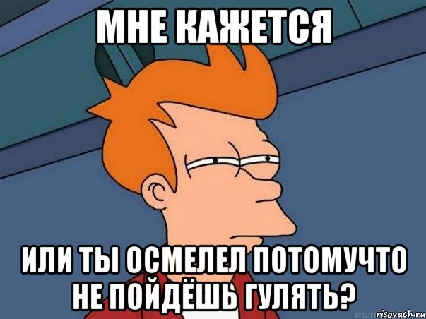 мне кажется или ты осмелел потомучто не пойдёшь гулять?, Мем  Фрай (мне кажется или)