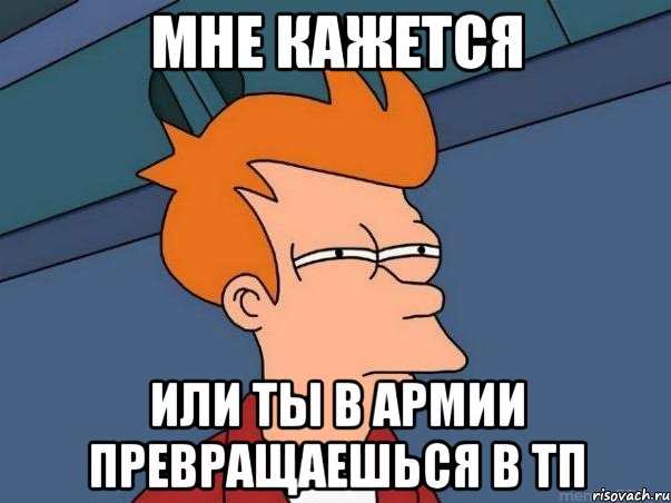 мне кажется или ты в армии превращаешься в тп, Мем  Фрай (мне кажется или)