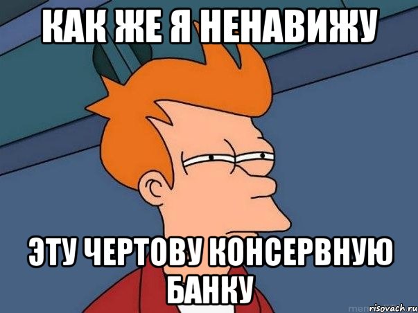 как же я ненавижу эту чертову консервную банку, Мем  Фрай (мне кажется или)