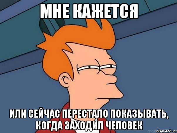 мне кажется или сейчас перестало показывать, когда заходил человек, Мем  Фрай (мне кажется или)