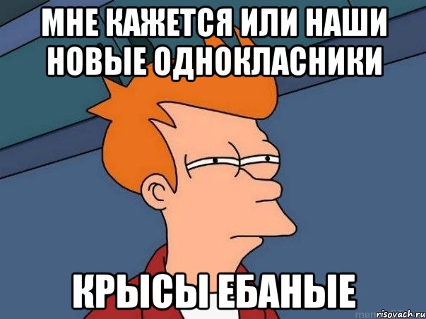 мне кажется или наши новые однокласники крысы ебаные, Мем  Фрай (мне кажется или)