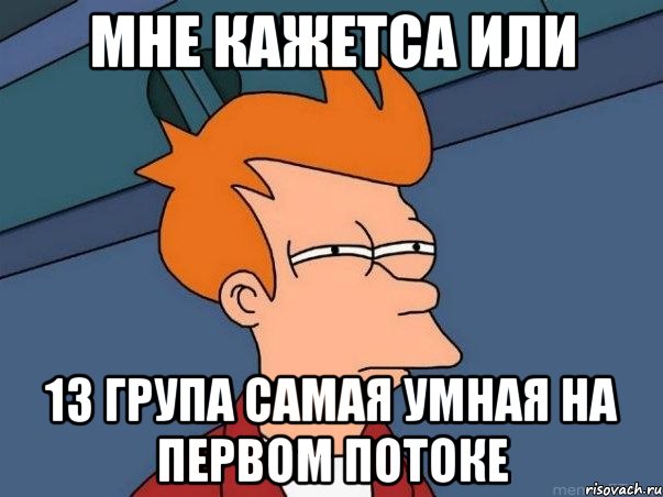 мне кажетса или 13 група самая умная на первом потоке, Мем  Фрай (мне кажется или)