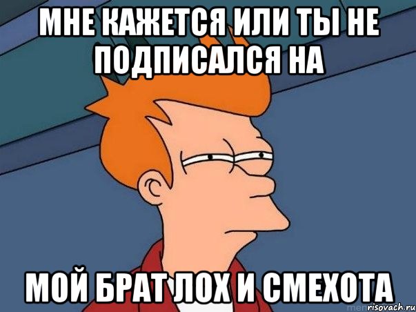 мне кажется или ты не подписался на мой брат лох и смехота, Мем  Фрай (мне кажется или)