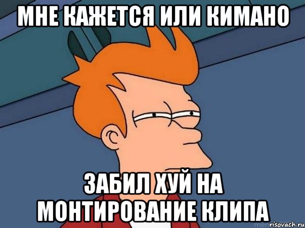 мне кажется или кимано забил хуй на монтирование клипа, Мем  Фрай (мне кажется или)