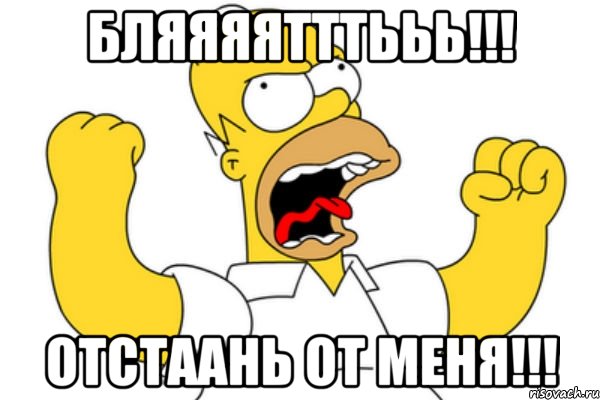 бляяяятттььь!!! отстаань от меня!!!, Мем Разъяренный Гомер