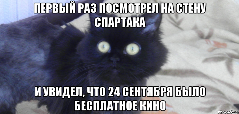 первый раз посмотрел на стену спартака и увидел, что 24 сентября было бесплатное кино, Мем гррш