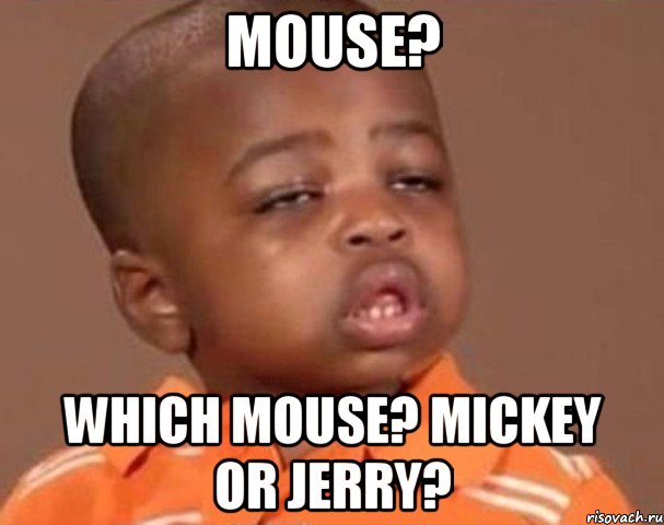 mouse? which mouse? mickey or jerry?, Мем  Какой пацан (негритенок)