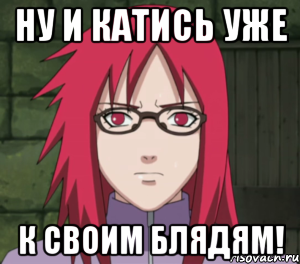 ну и катись уже к своим блядям!
