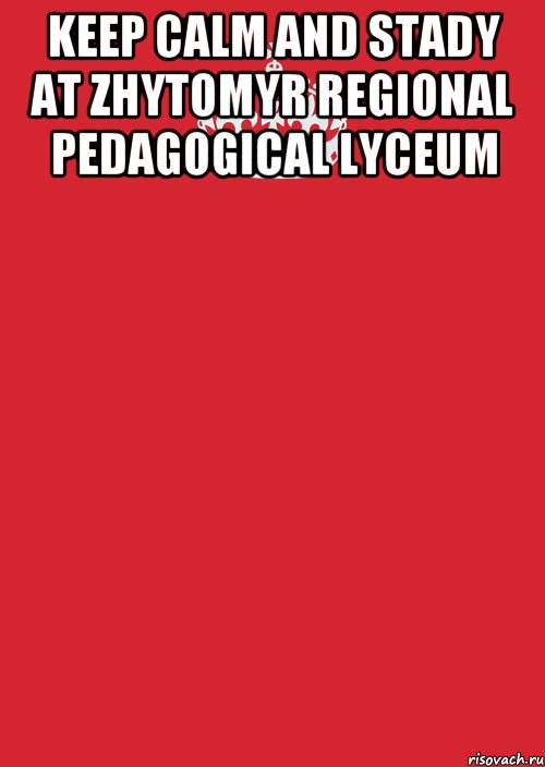 keep calm and stady at zhytomyr regional pedagogical lyceum , Комикс Keep Calm 3