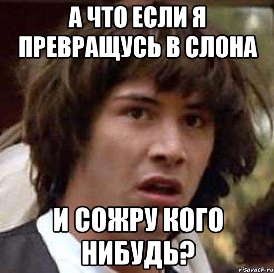 а что если я превращусь в слона и сожру кого нибудь?, Мем А что если (Киану Ривз)