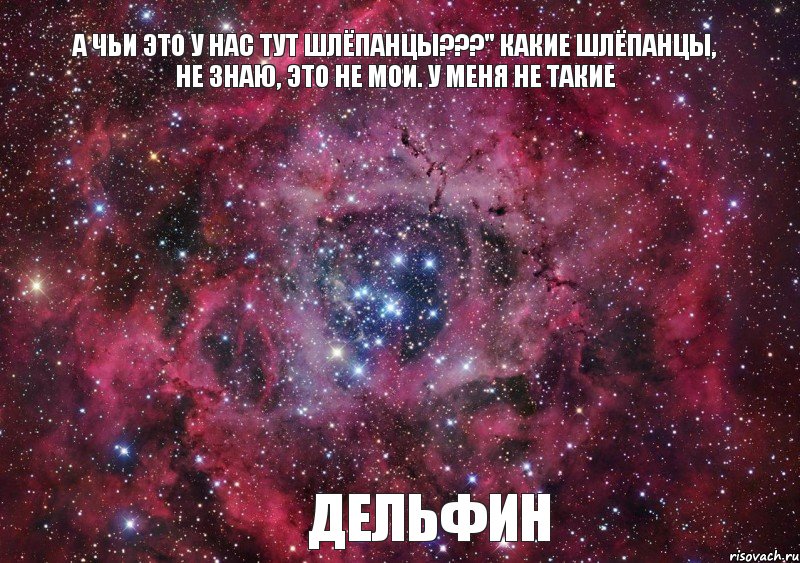 а чьи это у нас тут шлёпанцы???" какие шлёпанцы, не знаю, это не мои. у меня не такие Дельфин, Мем Ты просто космос