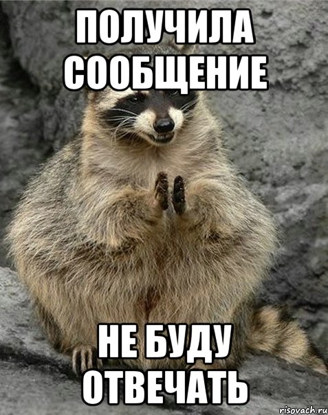получила сообщение не буду отвечать