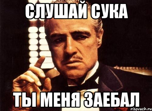 слушай сука ты меня заебал, Мем крестный отец